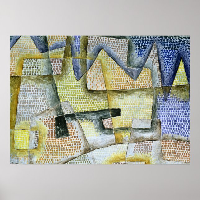 Rocky Coast, 1931 von Paul Klee Poster (Vorne)