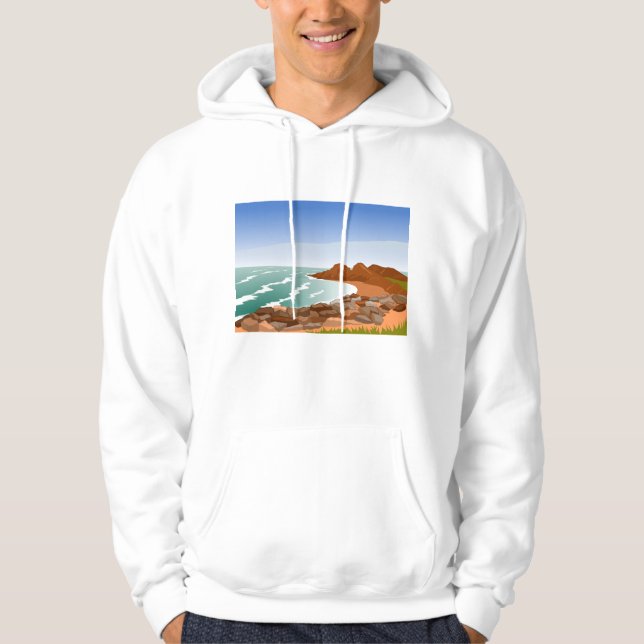 Rocky Coast Mens Hoodie (Vorderseite)