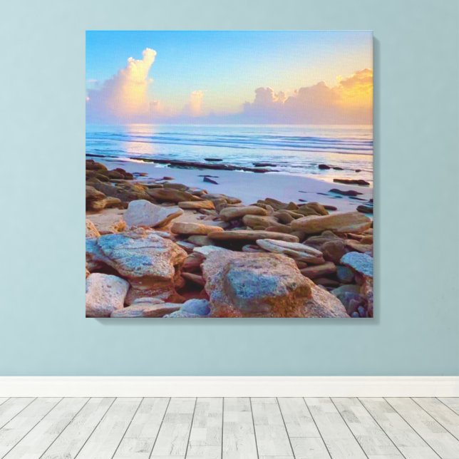 Rocky Coast shore Ocean Canvas  Leinwanddruck (Insitu (Holzboden))