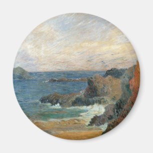 Rocky Coast von Paul Gauguin, Vintage Impressionis Magnet