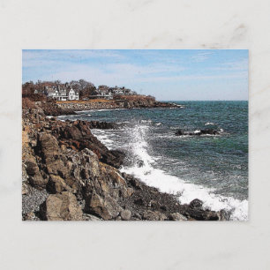 Rocky Coastline - York Harbour, Maine Postcard Postkarte