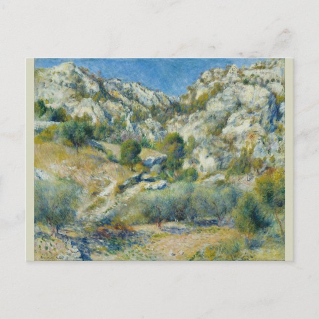 Rocky Crags in L'Estaque von Pierre Auguste Renoir Postkarte (Vorderseite)