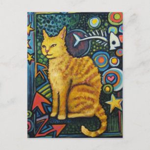 Rocky, die Rock Star Cat Produkte Postkarte