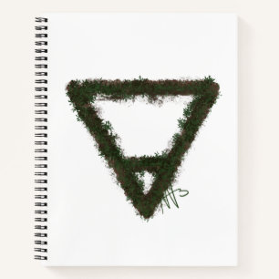 Rocky Earth Element Alchemy Symbol Spiral Notizbuch