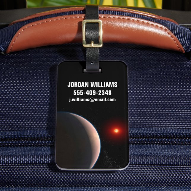 Rocky Exoplanet GJ 486 B Orbit A Red Dwarf Star Gepäckanhänger (Vorderseite Insitu 2)