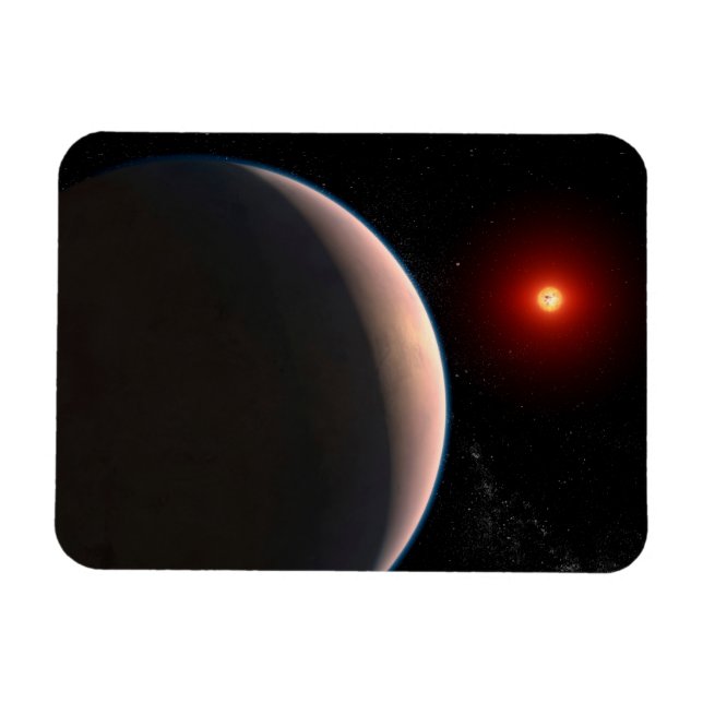 Rocky Exoplanet GJ 486 B Orbit A Red Dwarf Star Magnet (Horizontal)