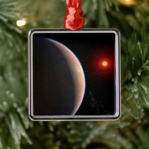 Rocky Exoplanet GJ 486 B Orbit A Red Dwarf Star Ornament Aus Metall