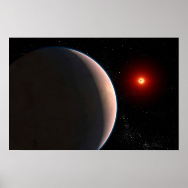 Rocky Exoplanet GJ 486 B Orbit A Red Dwarf Star Poster (Vorne)
