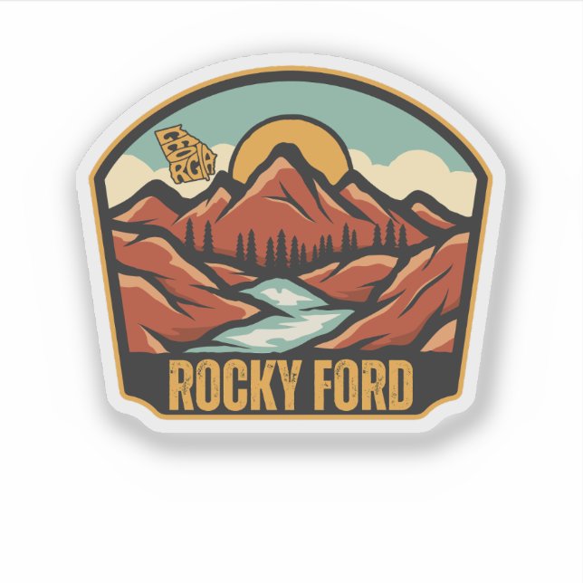 Rocky Ford, Georgien Aufkleber (Vorderseite)