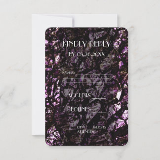 Rocky Grunge Textur Hochzeit RSVP Karte