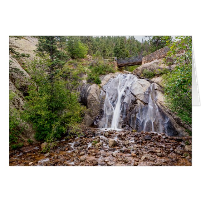 Rocky Helen Hunt Falls Grußkarte (Vorderseite (Horizontal))