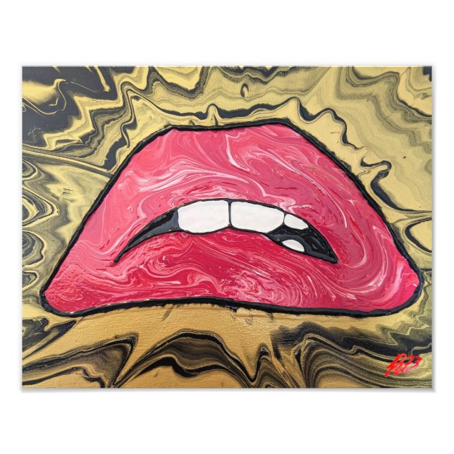 Rocky Horror Lippen 2 Foto Print (Vorne)