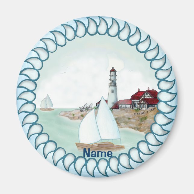 Rocky Lighthouse Magnet (Vorne)