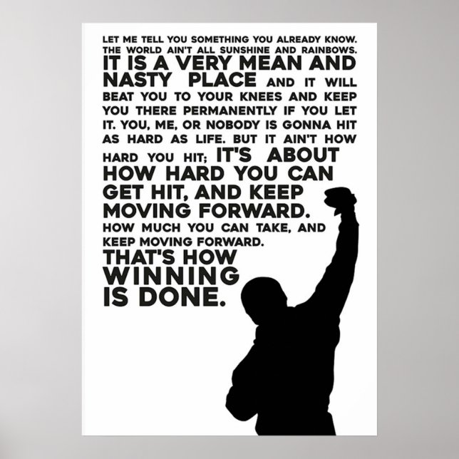 Rocky Motivation alpolmanujsaf Poster (Vorne)
