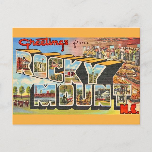 Rocky Mount NC Postkarte (Vorderseite)
