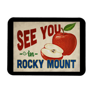 Rocky Mount North Carolina Apple - Vintage Travel Magnet