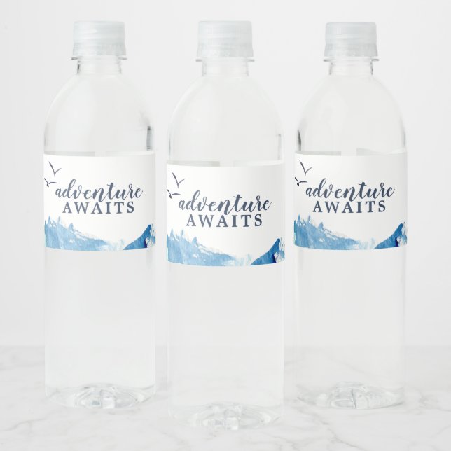 Rocky Mountain Adventure erwartet Wasserflaschenetikett (Flaschen)
