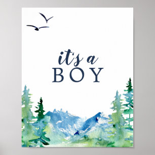 Rocky Mountain Baby Dusche Es ist ein Boy Sign Poster