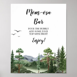 Rocky Mountain Baby Dusche Mama-osa Bar Sign Poster