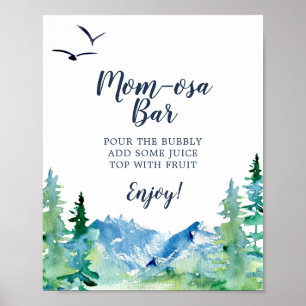 Rocky Mountain Baby Dusche Mama-osa Bar Sign Poster