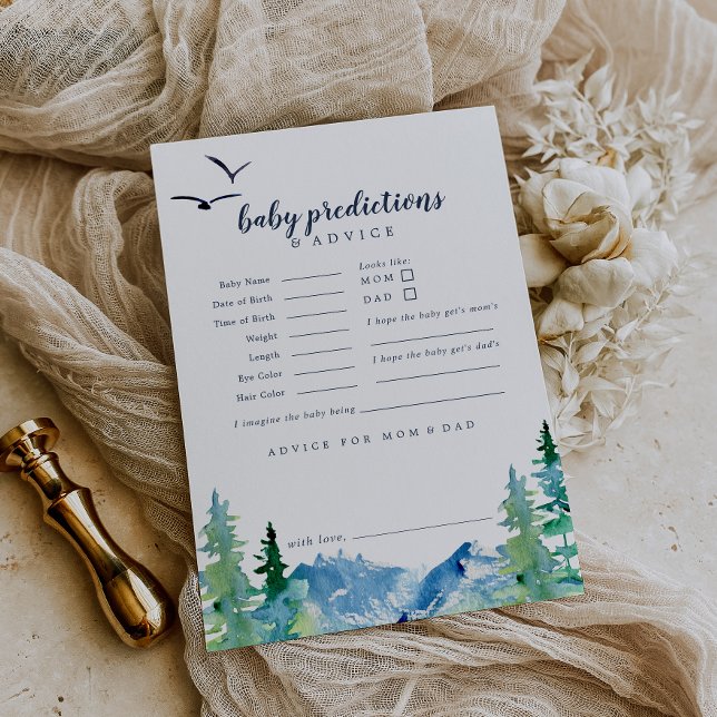 Rocky Mountain Baby Predictions & Advice Card Hinweiskarte (Von Creator hochgeladen)