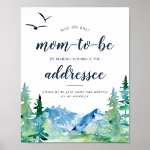 Rocky Mountain Baby Shower Address Envelope Zeiche Poster