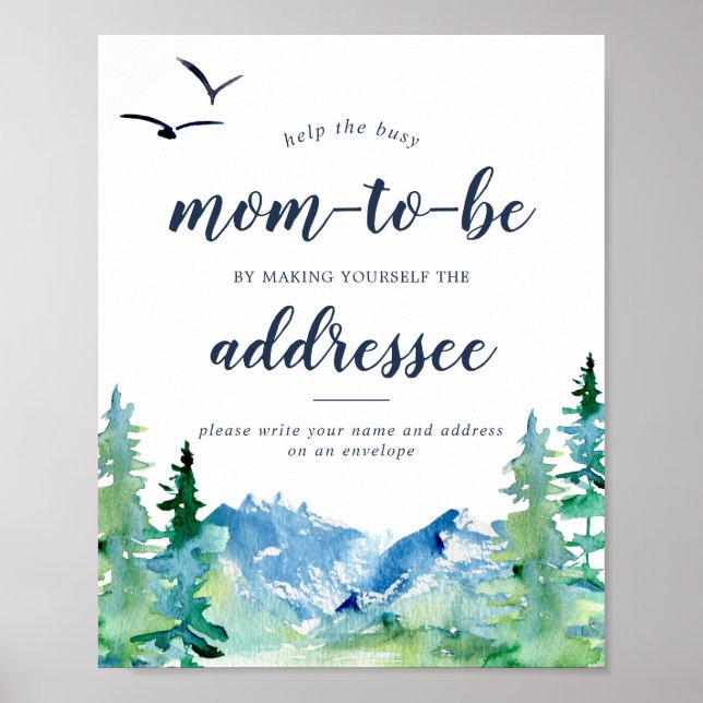 Rocky Mountain Baby Shower Address Envelope Zeiche Poster (Vorne)