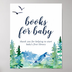 Rocky Mountain Baby Shower Books für Babysignatur Poster