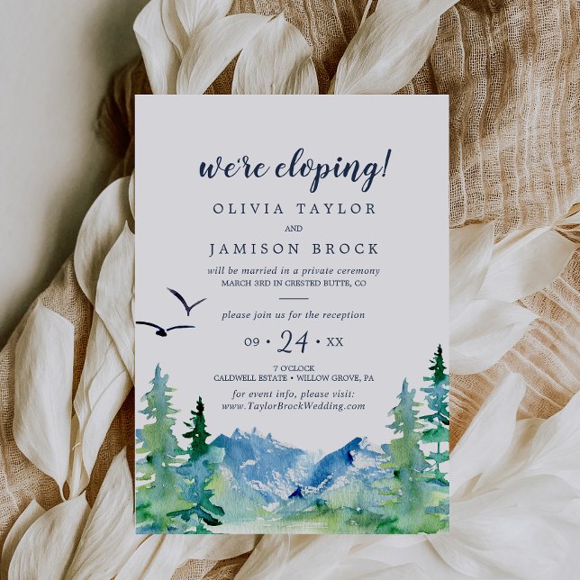 Rocky Mountain Destination Elopement Empfang Einladung (Von Creator hochgeladen)