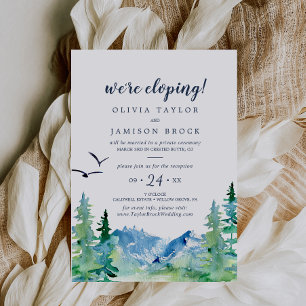 Rocky Mountain Destination Elopement Reception Einladung