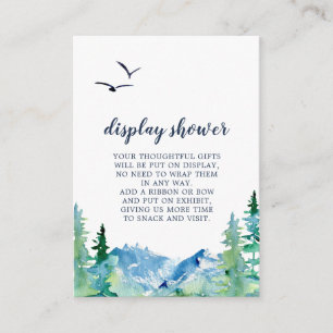Rocky Mountain Display Duschkartengestaltung Begleitkarte