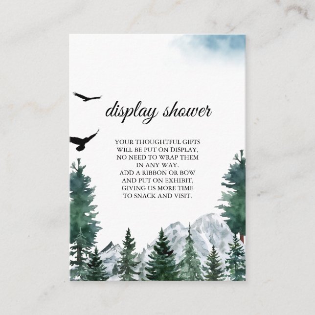 Rocky Mountain Display Shower Card Begleitkarte (Vorderseite)
