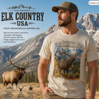 Rocky Mountain-Elchjagd-Trophäe-Bullen Herren-Gesc T-Shirt