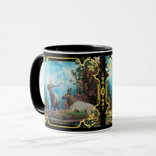 Rocky Mountain Elk, Bulle Elch bugling/extravagant Tasse