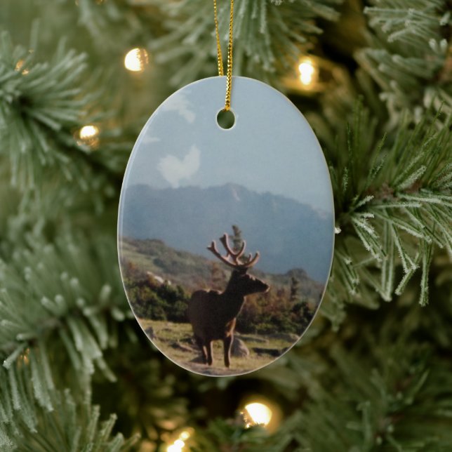 Rocky Mountain Elk Keramik Ornament (Baum)