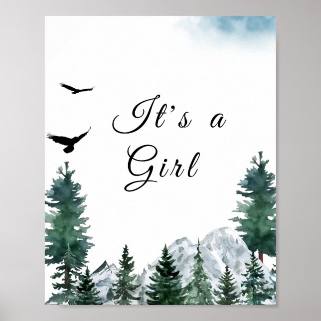 Rocky Mountain Es ist ein Mädchenduschenzeichen Poster (Vorne)
