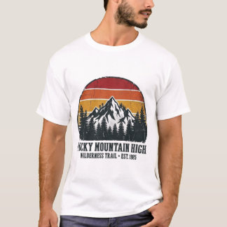 Rocky Mountain High Vintage-Wanderdesign T-Shirt