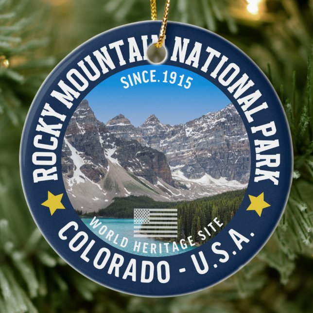 Rocky Mountain Landscape – Travel Photography  Keramik Ornament (Von Creator hochgeladen)