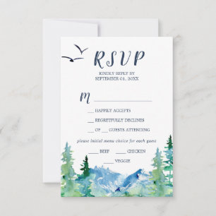 Rocky Mountain Menü Auswahl RSVP Karte