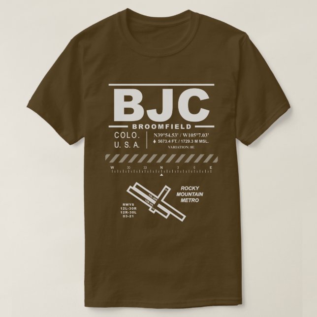 Rocky Mountain Metropolitan Airport BJC T - Shirt (Design vorne)