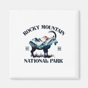 Rocky Mountain National Park Bergziege Camping Magnet