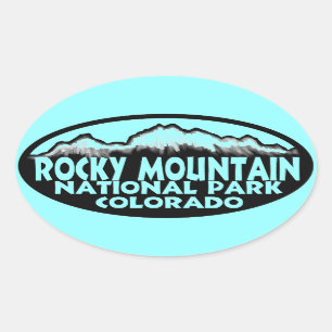 Rocky Mountain National Park Blue Oval Aufkleber
