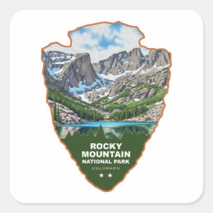 Rocky Mountain National Park Colorado Pfeilspitze Quadratischer Aufkleber