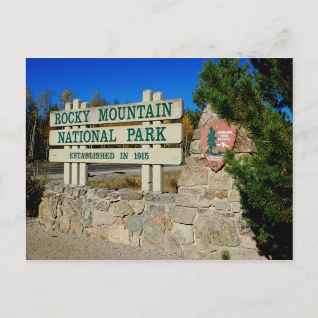 Rocky Mountain National Park, Colorado Postkarte (Vorderseite)