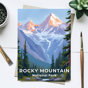 Rocky Mountain National Park Colorado Reise Kunst Postkarte