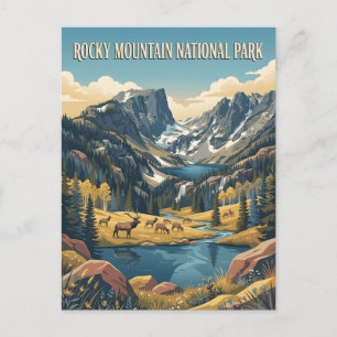 Rocky Mountain National Park Colorado Retro-Reise Postkarte