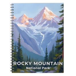 Rocky Mountain National Park Colorado Travel Art Notizblock