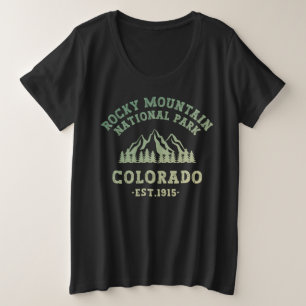 Rocky Mountain National Park Colorado USA Gradient Große Größe T-Shirt