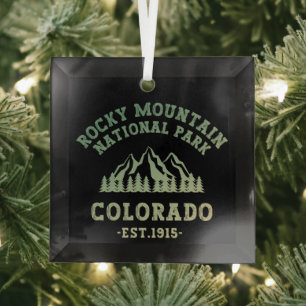 Rocky Mountain National Park Colorado USA Gradient Ornament Aus Glas