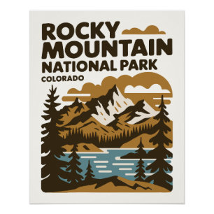 Rocky Mountain National Park Colorado Vintage Kuns Poster